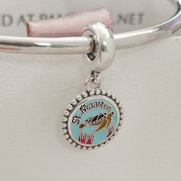 Pandora St. Maarten Sea Turtles Exclusive Dangle Charm with box - Picture 1 of 6